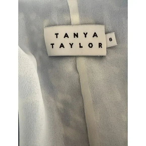 Tanya Taylor Bianka Silk Blend Wrap Dress Party Mini Leopard Short Sleeve Size 6 - Picture 8 of 16